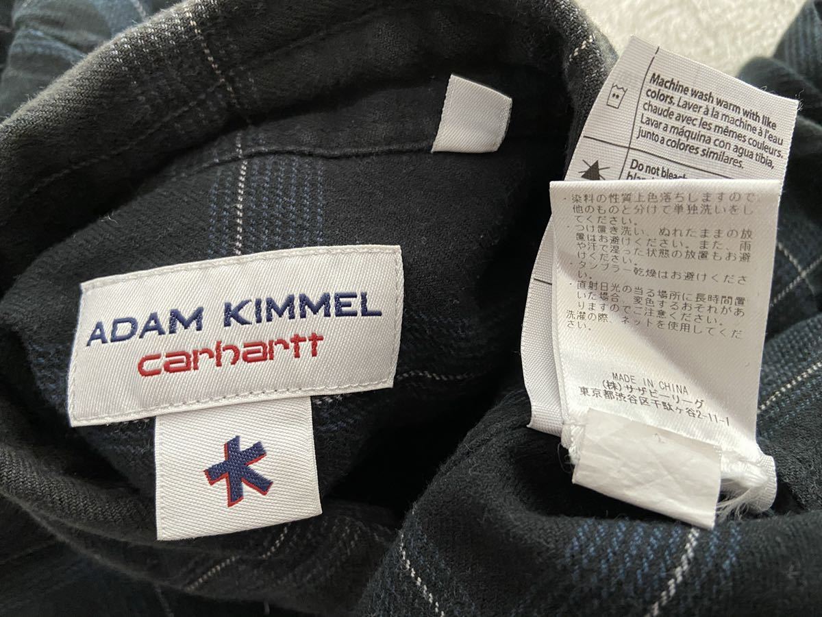 別注 ADAM KIMMEL x carhartt sizeXS BDシャツ チェック柄 アダムキメル カーハート_画像5