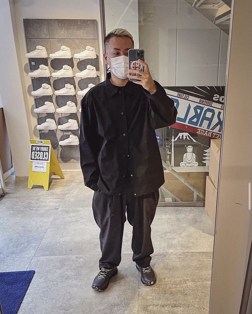 黒タタキSL/朱天黒 BLKホワイトマウンテニアリング TECH LOGGER PANTS