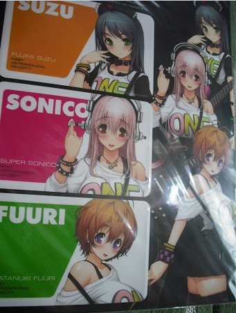 [ Super Sonico Fujimi bell cotton .fuli*IC card sticker ] Tsu . three . illustration the first cosmos speed SUPER SONICO Nitroplusni Toro plus 