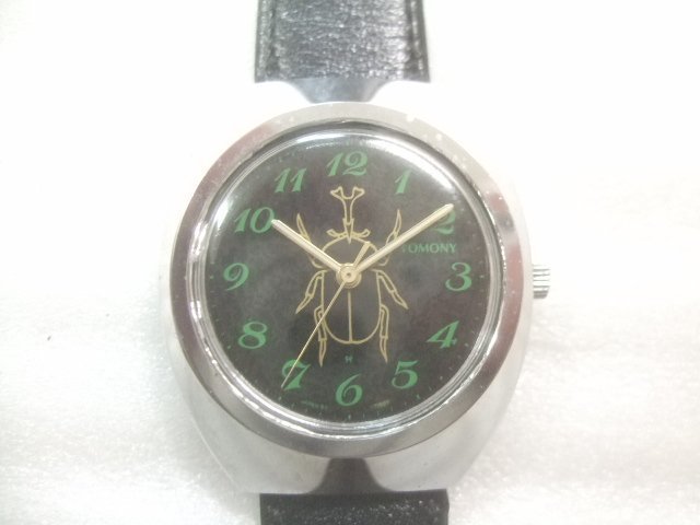 デッド70s未使用珍品モデルセイコートモニーカブトムシダイヤル手巻腕時計動品　T082_画像2
