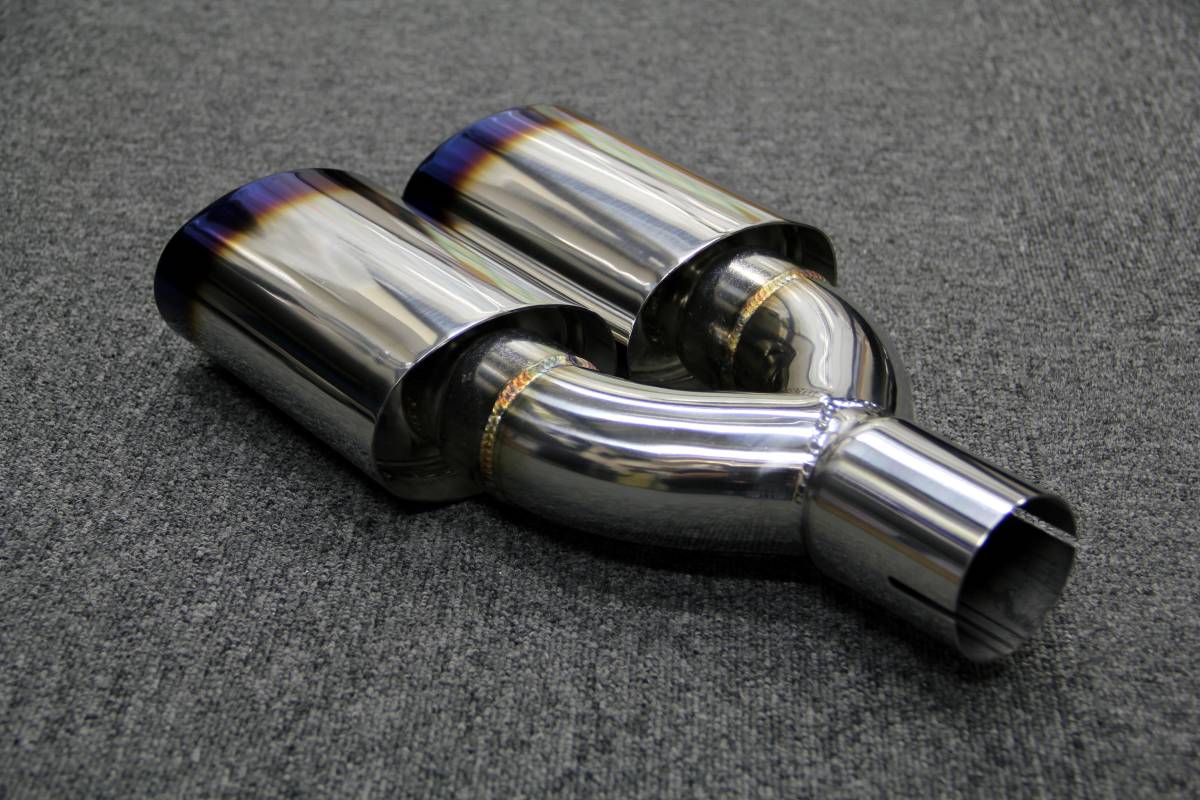 [120Φ oval W..] titanium departure color muffler tail made of stainless steel muffler end titanium coating prompt decision 