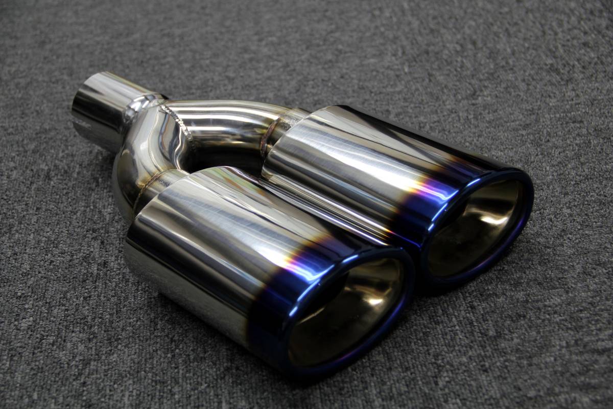 [120Φ oval W..] titanium departure color muffler tail made of stainless steel muffler end titanium coating prompt decision 