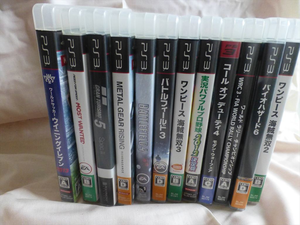 PS3ソフト12本まとめてウイニングイレブン2013 Need For Speed Most wanted GRAN TOURISMO5 METALGEAR RISING BATTLEFIELD3