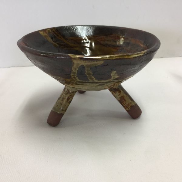 [ used including carriage ] ceramics Asian series pair attaching candle tray case etc. .. size diameter 13cm× height 8cm*D5893