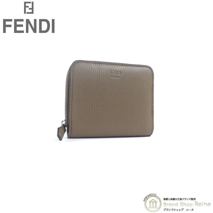 フェンディ （FENDI） ミディアム ジップアラウンド 二つ折り 財布 8M0407 ベージュ（新品）