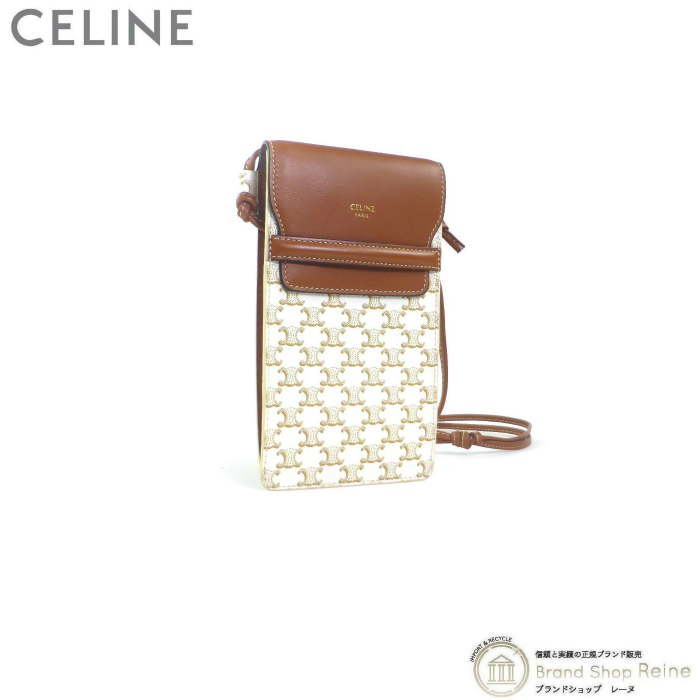 セリーヌ (CELINE) トリオンフ フラップ モバイルポーチ ショルダー