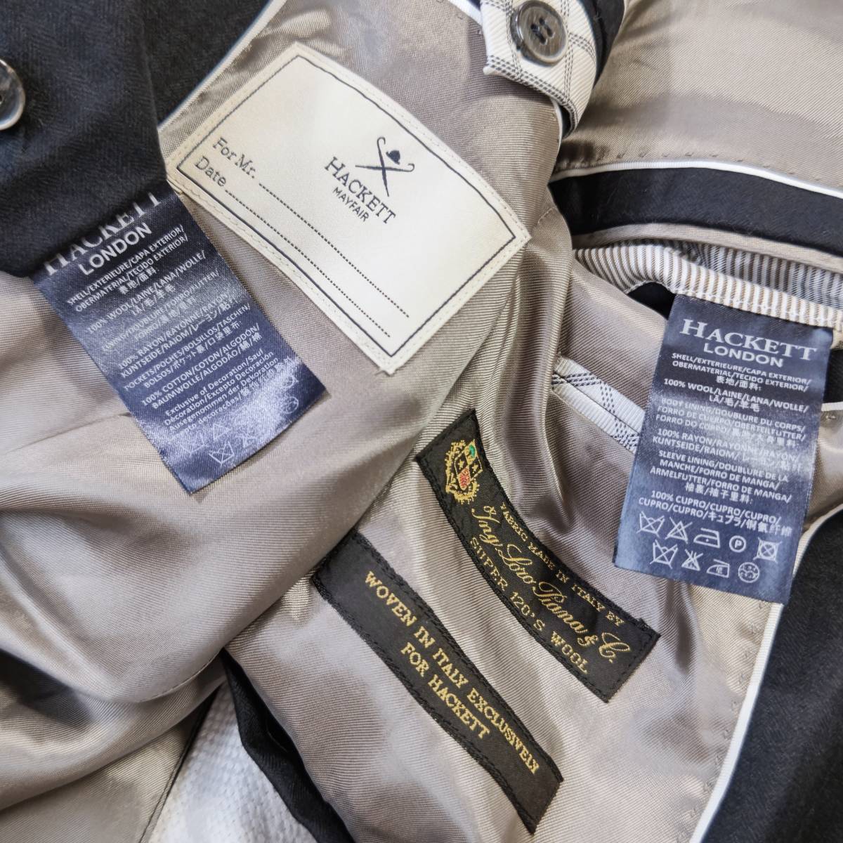 ハケットロンドンHACKETT LONDONロロピアーナLoroPiana120sスーツ