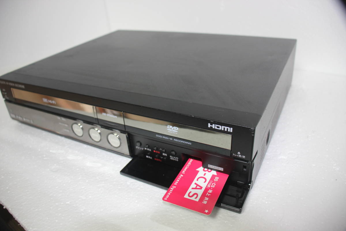 【１円～】SHARP シャープ DV-ACV52 VHS&DVD&HDD 複合デッキ　電源コードなし　動作不明品　ジャンク現状品渡し_画像2