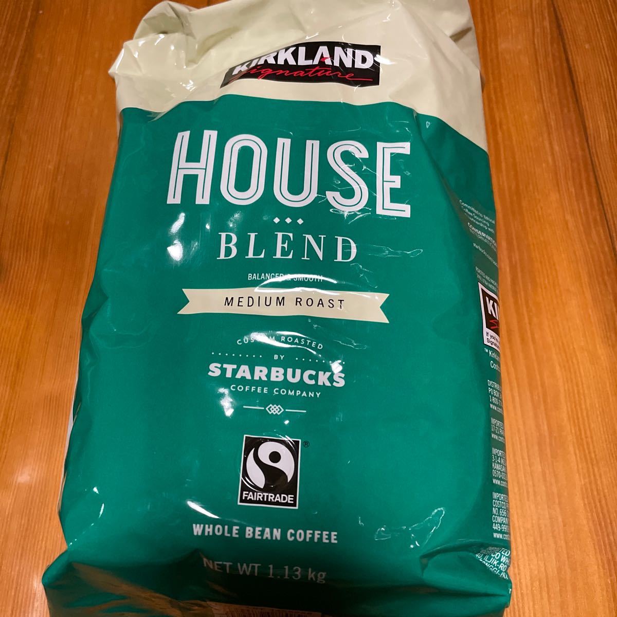 カークランドシグネチャー スターバックス ハウスブレンド コーヒー (豆) 1.13kg×2袋