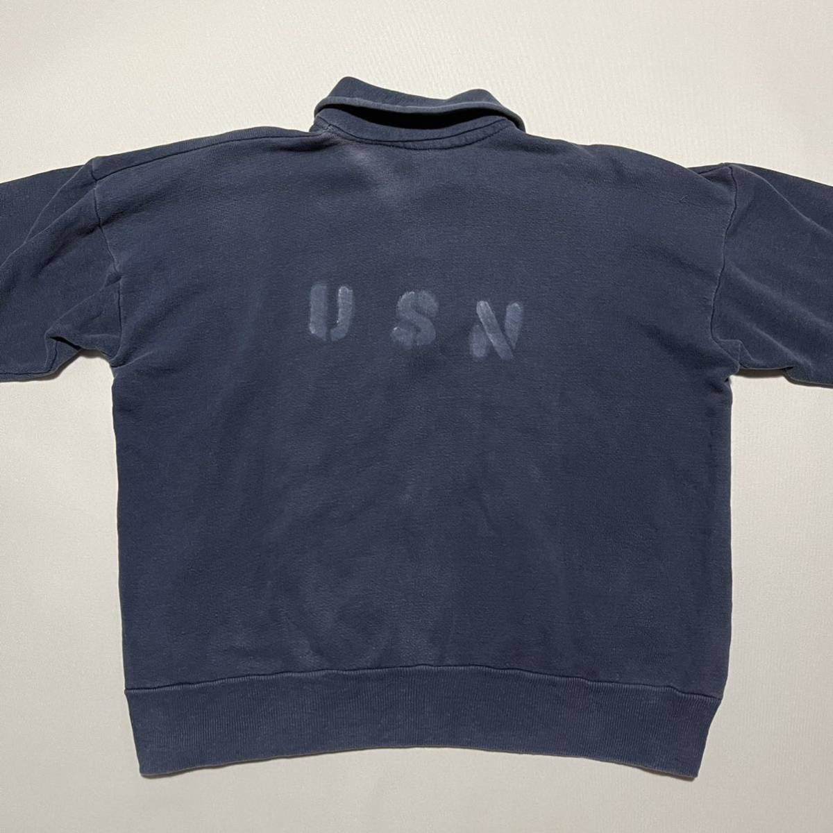 40s ヴィンテージ US NAVYハーフジップ スウェット /ブラック 501xx
