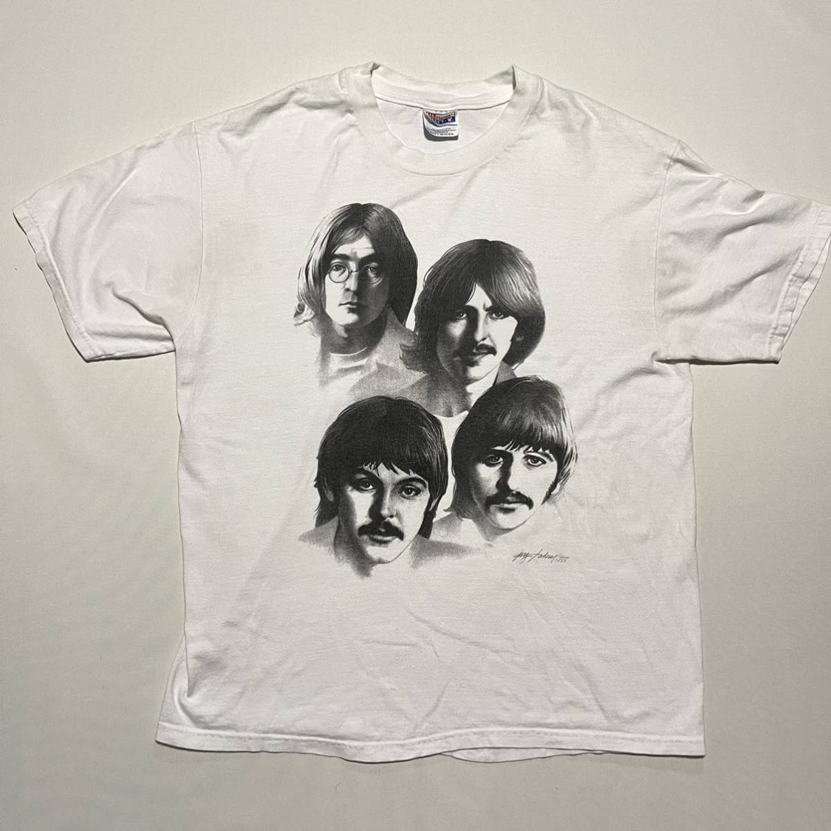 1988 Beatles gary saderup アート Tシャツ/ XL ヴィンテージ 1988 Beatles gary saderup アート Tシャツ/ XL ヴィンテージ