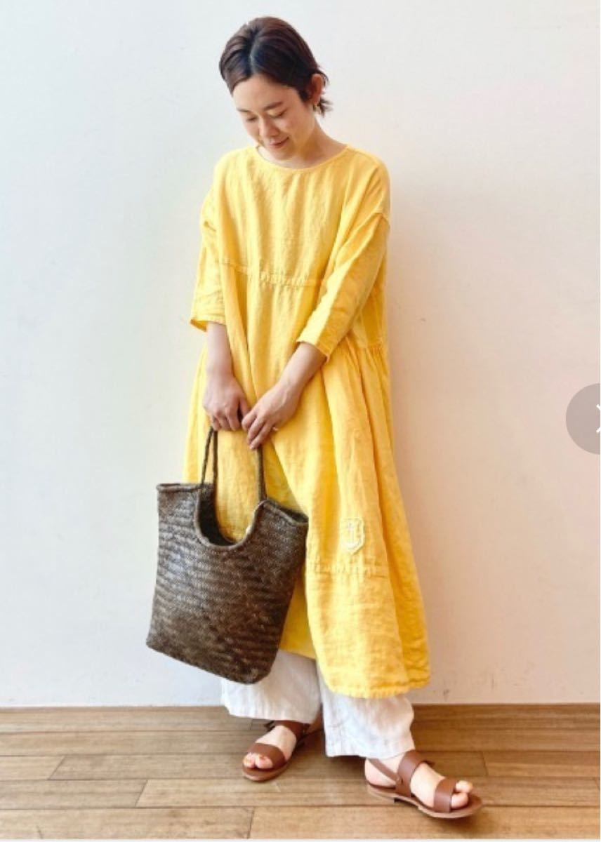 驚きの値段で 未使用近 ビアズリー リネンワンピース 21ss 定価55,000