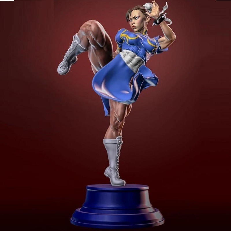 ヤフオク! - ☆ 未塗装 未組立 ☆ 1/8 春麗 戦闘中 チュンリー