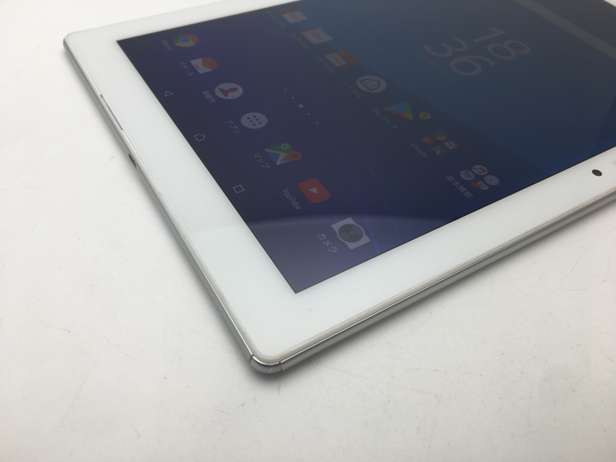 RUUN8869】SIMフリーSIMロック解除済 au SONY Xperia Z4 Tablet SOT31 ホワイト◇訳あり◇10.1インチタブレット  バージョン7.0