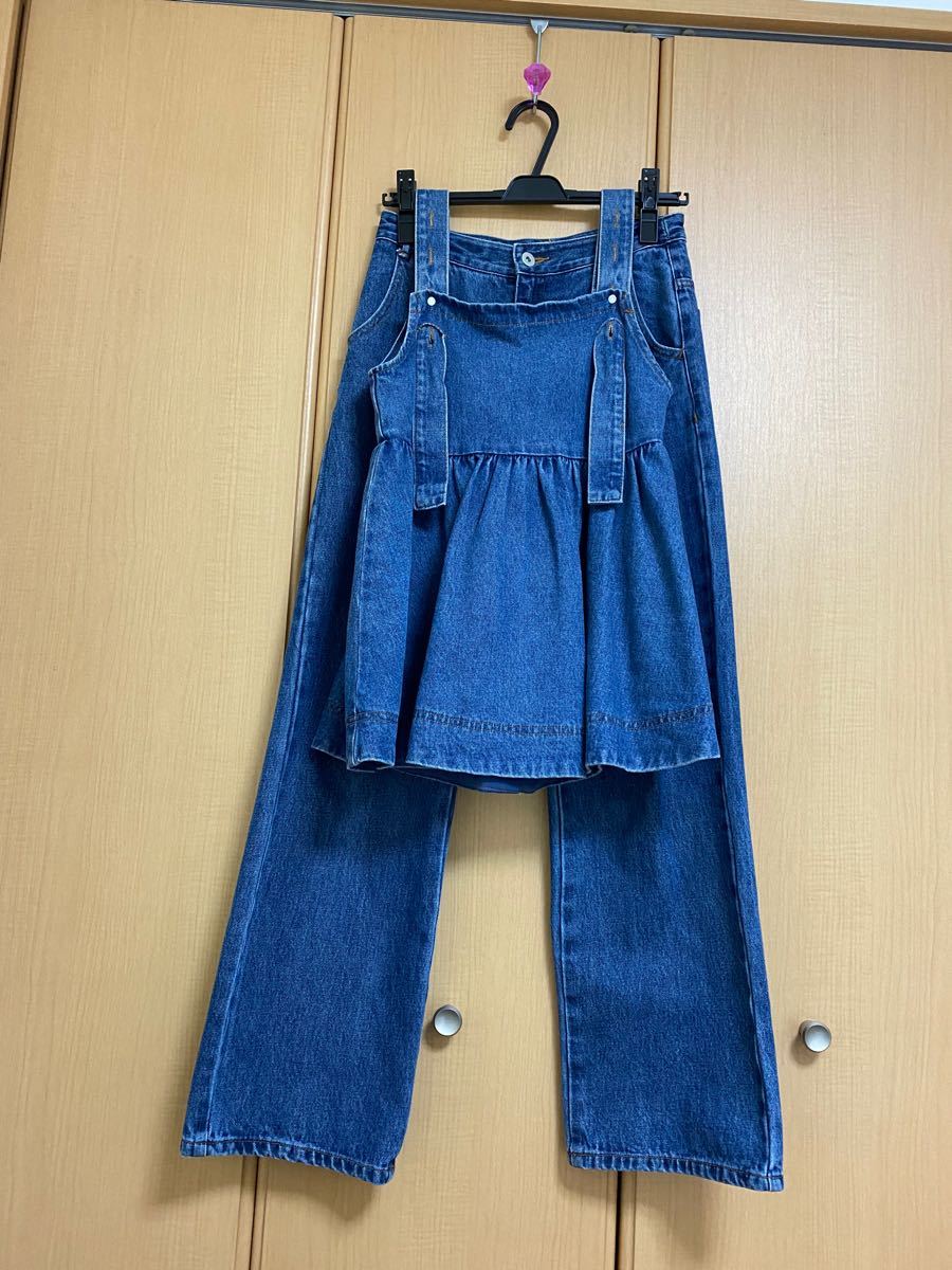 Ameri FRILL DENIM SET UP インディゴ　24