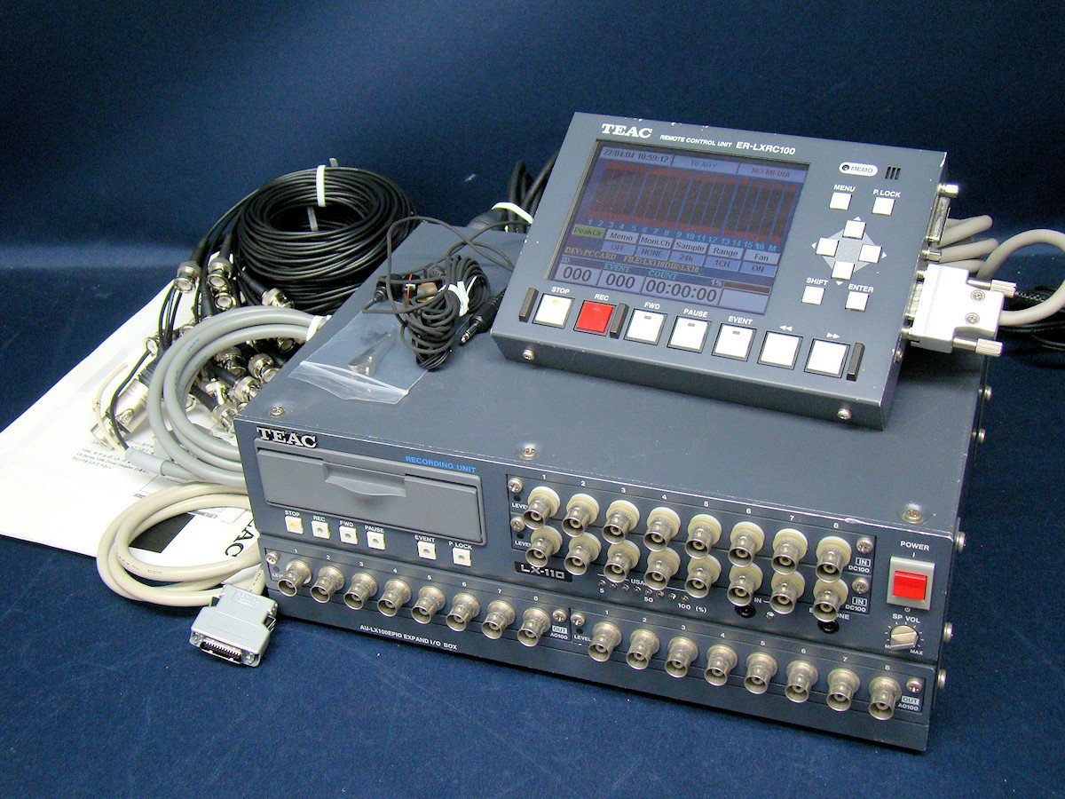 TEAC ティアック LX-110 レコーディングユニット DC入出力16CHタイプ リモートコントロールユニット ER-LXRC100付 中古