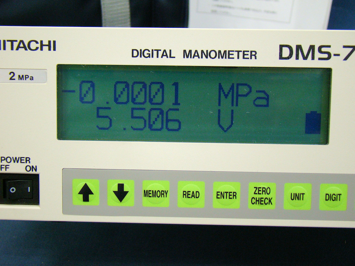 HITACHI 日立製作所 DMS-7A-2M 圧力計 デジタルマノメータ 2MPa 高圧 ...