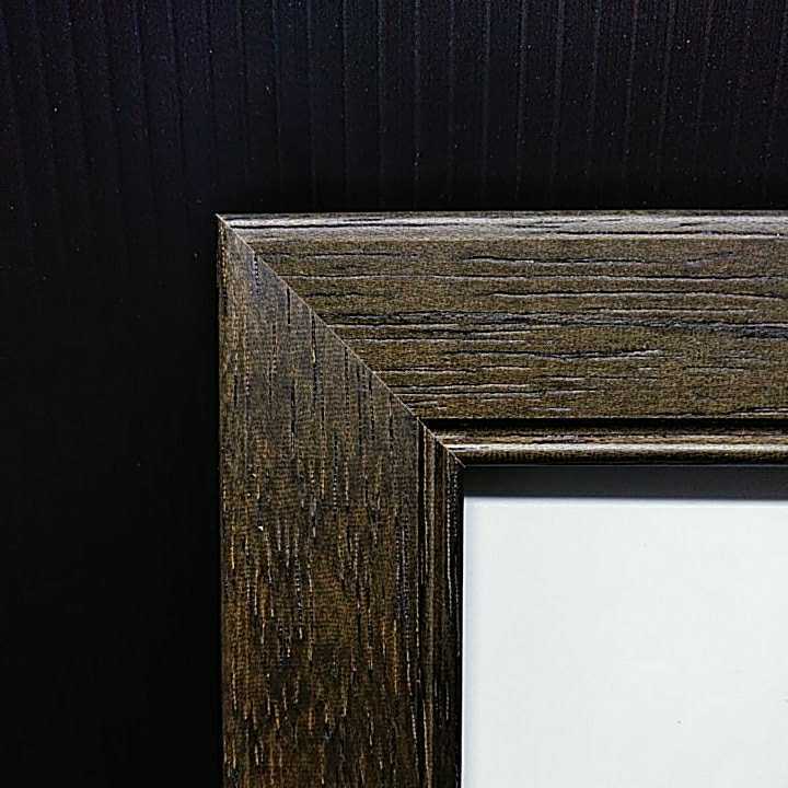 額縁 正方形 10センチ 木製ダークオリーブ 水彩画・デッサン画に