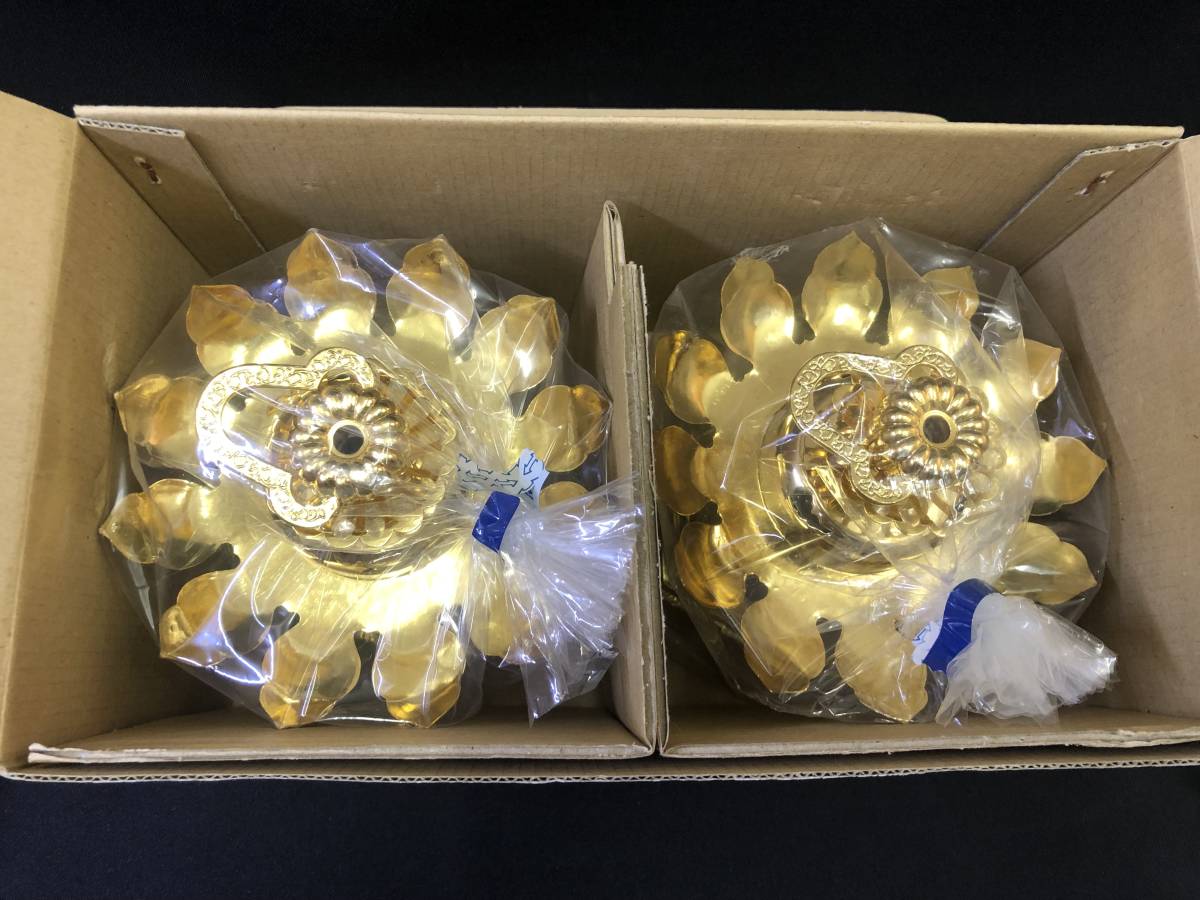 ◎真鍮製 神前灯籠六角丁足形 純本金付 二寸五分 高さ×巾(笠径 ◎真鍮製 神前灯籠六角丁足形 純本金付 二寸五分 高さ×巾(笠径