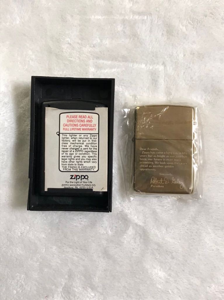 ZIPPO ジッポー オイルライター　金色　ゴールド　未使用品　1995年製_画像6