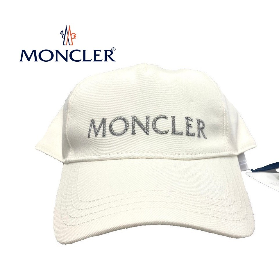新品 MONCLER モンクレール キャップ ロゴ 帽子 刺繍 メンズ