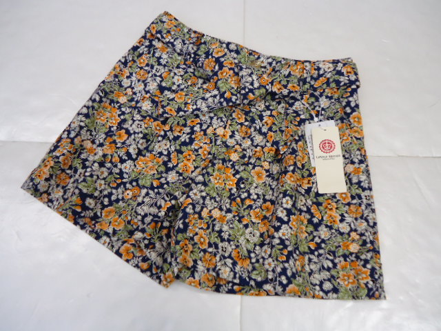 [KCM]sta-193* unused goods *[VIVAYOU/ Vivayou LIMITED EDITION] lady's floral print culotte short pants navy series size S