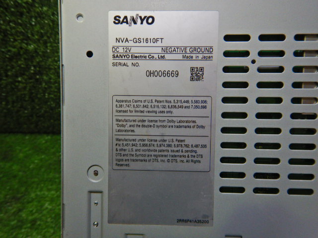 SANYO　Gorilla　NVA-GS1610FT　S/N 0H006669　地図データ2010年版　メモリーナビ　地デジ/CD/DVD/SD/USB/AUX/FM/AM　動作確認OK_画像9