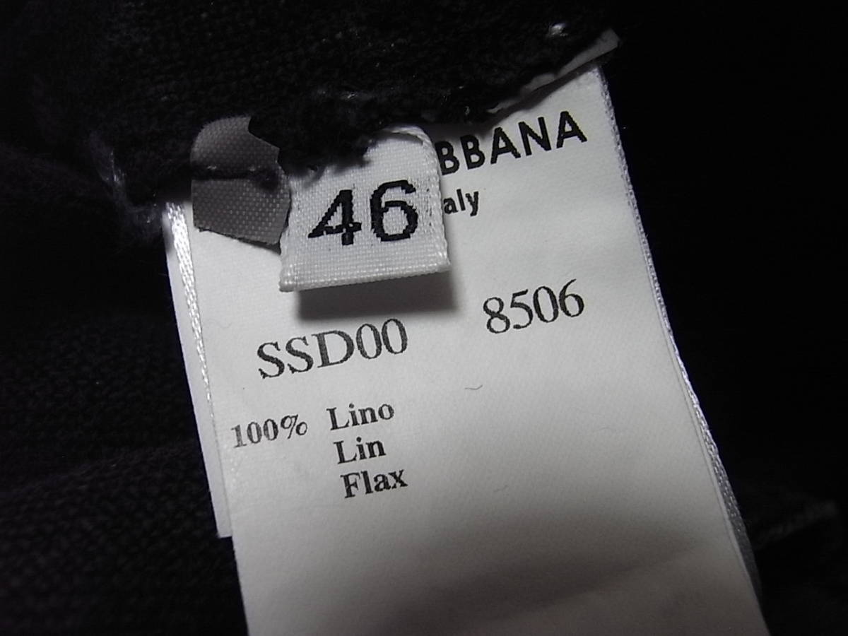 size46 Dolce & Gabbana лен Denim производства tailored jacket metal Logo .