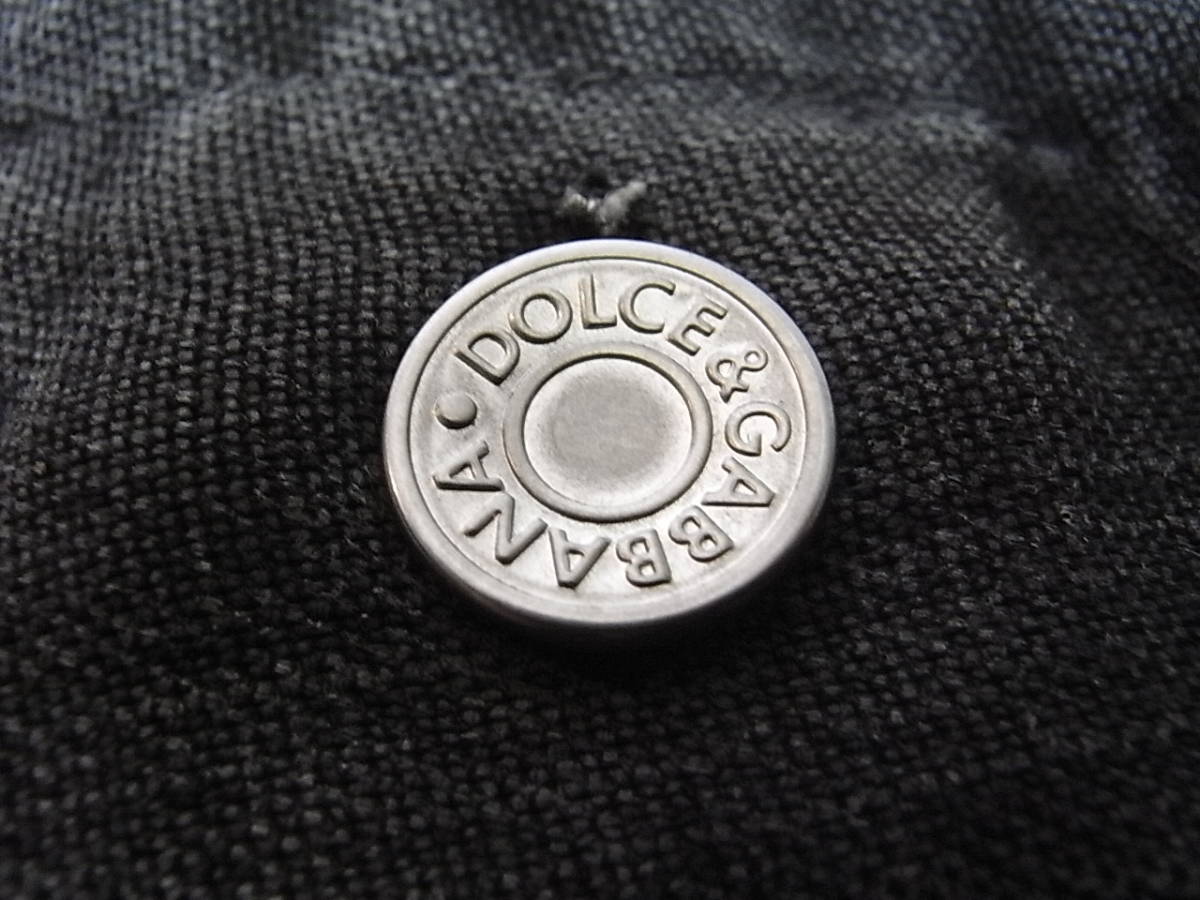 size46 Dolce & Gabbana лен Denim производства tailored jacket metal Logo .