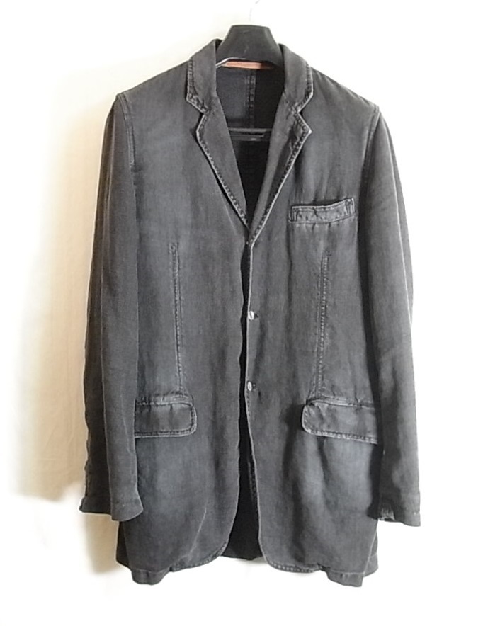 size46 Dolce & Gabbana лен Denim производства tailored jacket metal Logo .