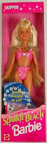 大流行中！ Barbie Mattel Sparkle (1995) Doll Skipper Beach その他