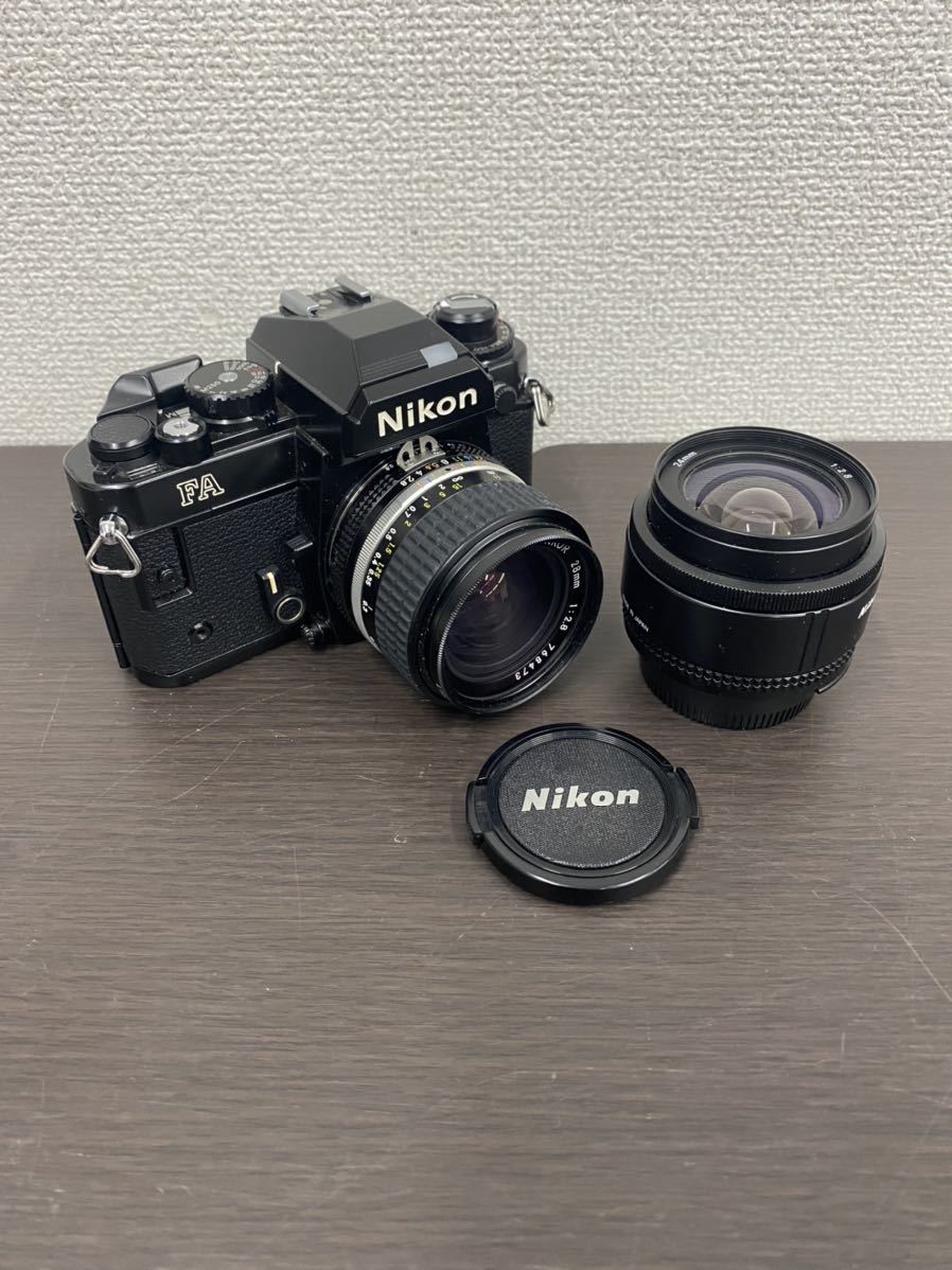 Nikon FA フィルムカメラ / NIKKOR 28mm 1:2.8 レンズ / AF NIKKOR 24mm 1:2.8 レンズ / ニコン 一眼レフ カメラ_画像1