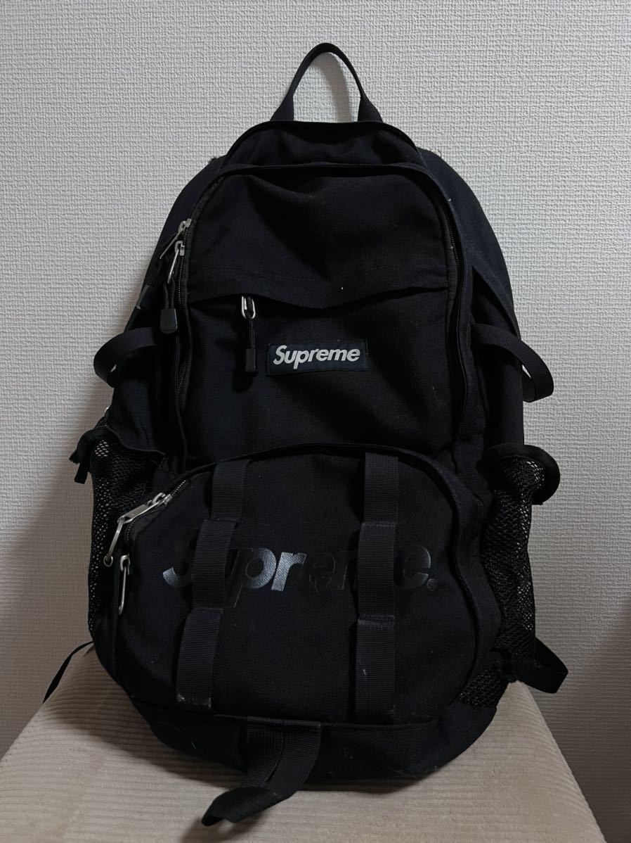 Supreme】シュプリーム バックパック BLACK ブラック ボックスロゴ