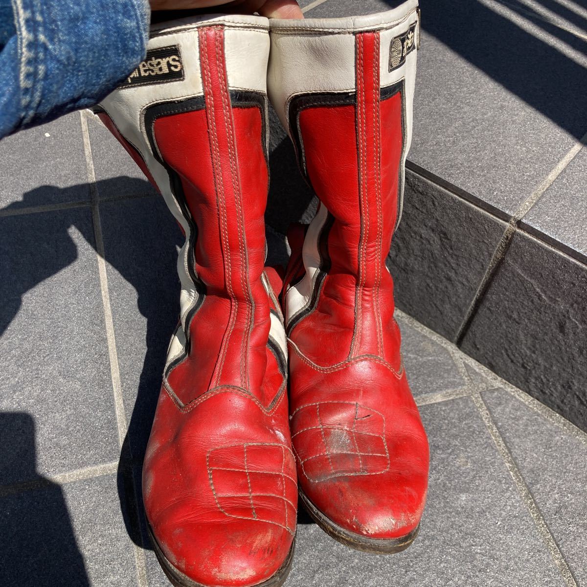 当時物 レーシングブーツ アルパインスターライディングブーツ 当時物 レーシングブーツ アルパインスターライディングブーツ