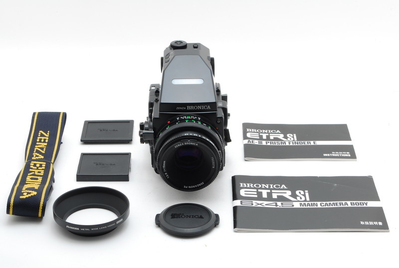 格安店 Bronica ブロニカ ETR-Si 中判フィルムカメラ PE 75mm f 2.8 AE