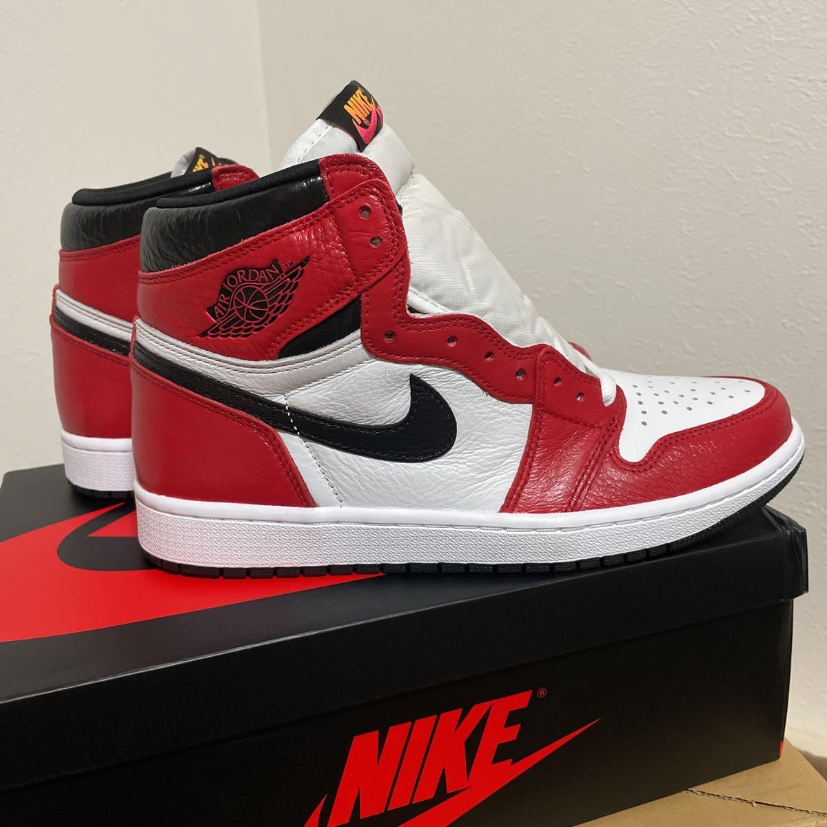 Air Jordan 1 Retro High OG Light Fusion Red Chicago custom シカゴ