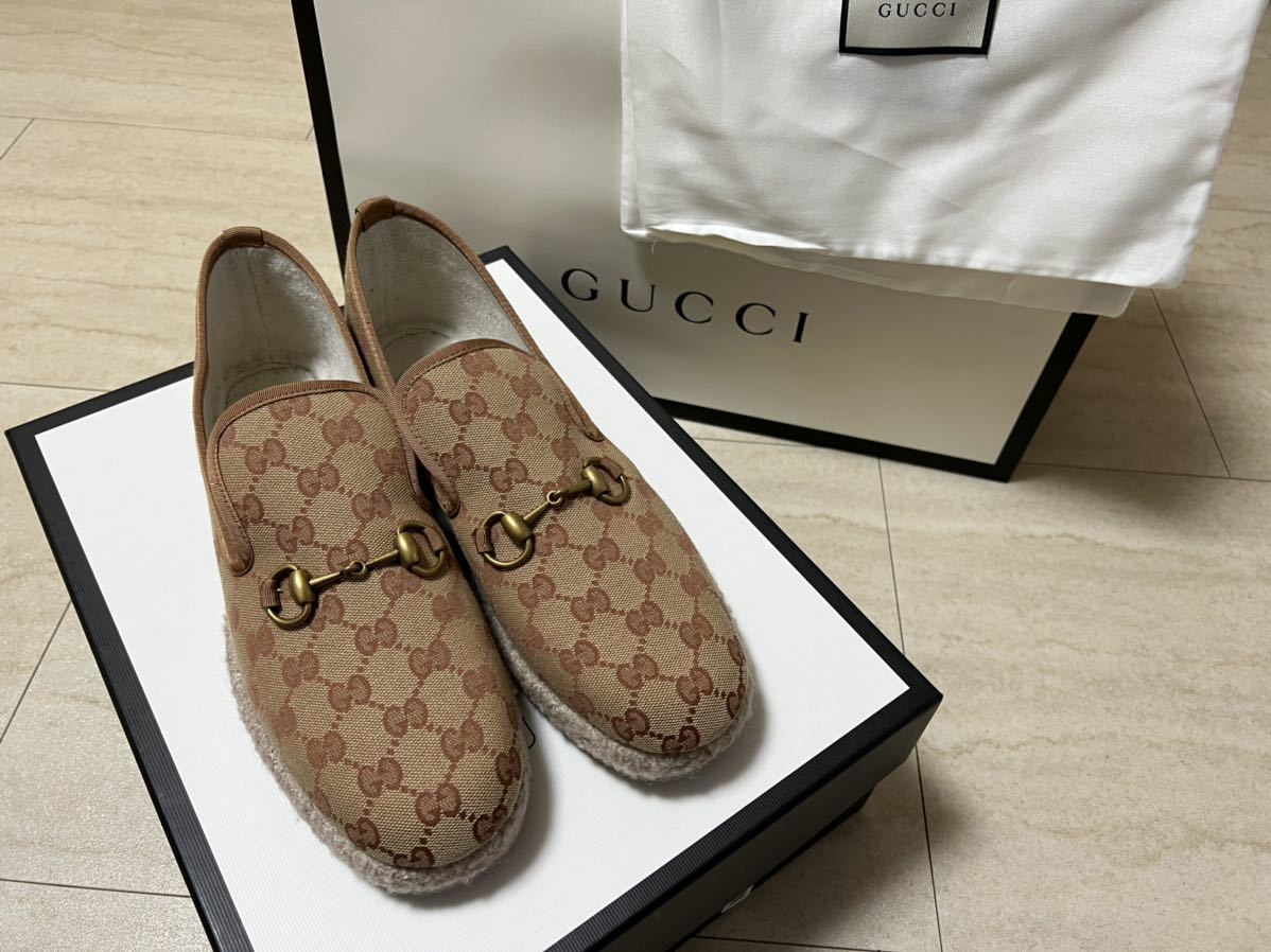 gucciメンズ靴ローファーロゴ新品未使用サイズ7ハーフ26〜26.5cm 正規