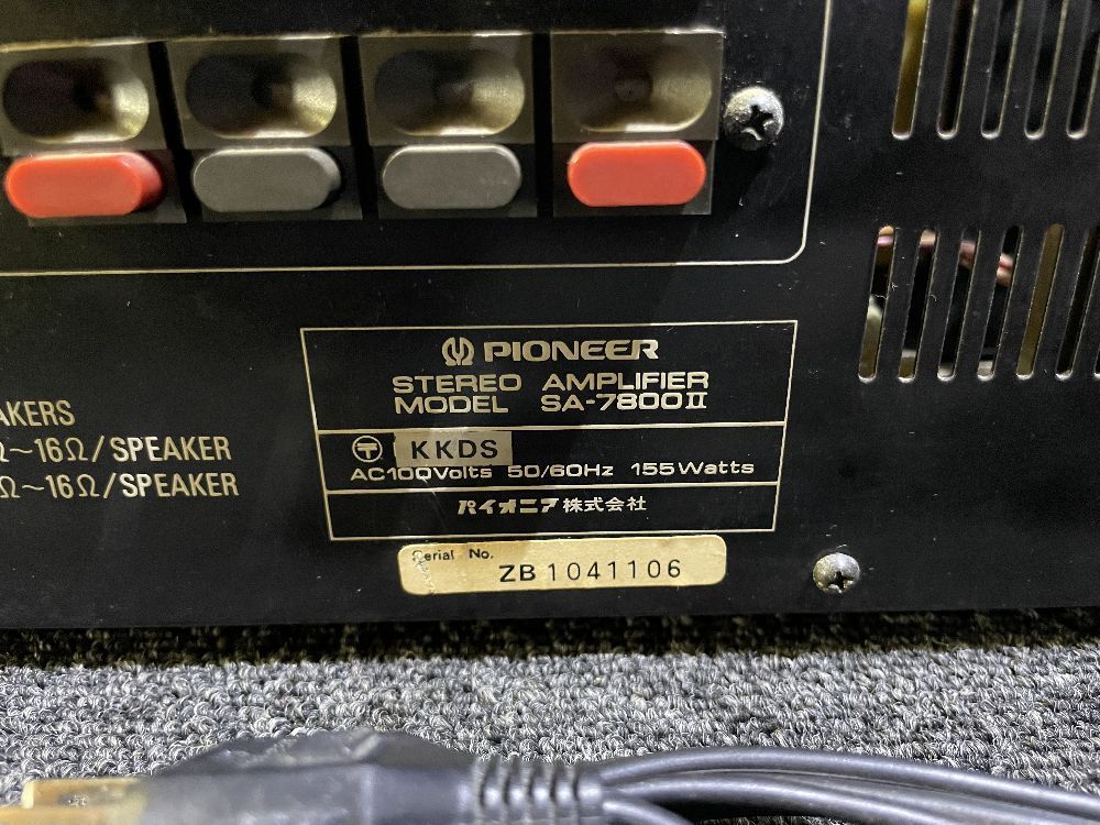 196□□ 名機 Pioneer SA-7800 II プリメインアンプ 状態良好 196□□ 名機 Pioneer SA-7800 II プリメインアンプ 状態良好