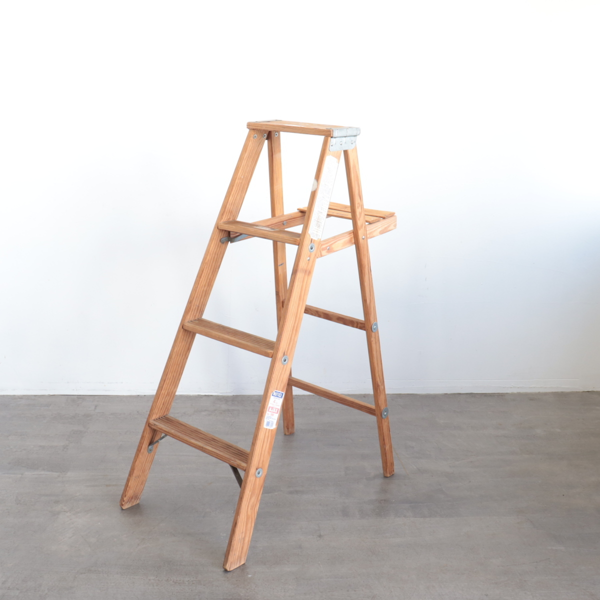 4242 アメリカ ヴィンテージ 脚立 4段 木製ラダー stepladder