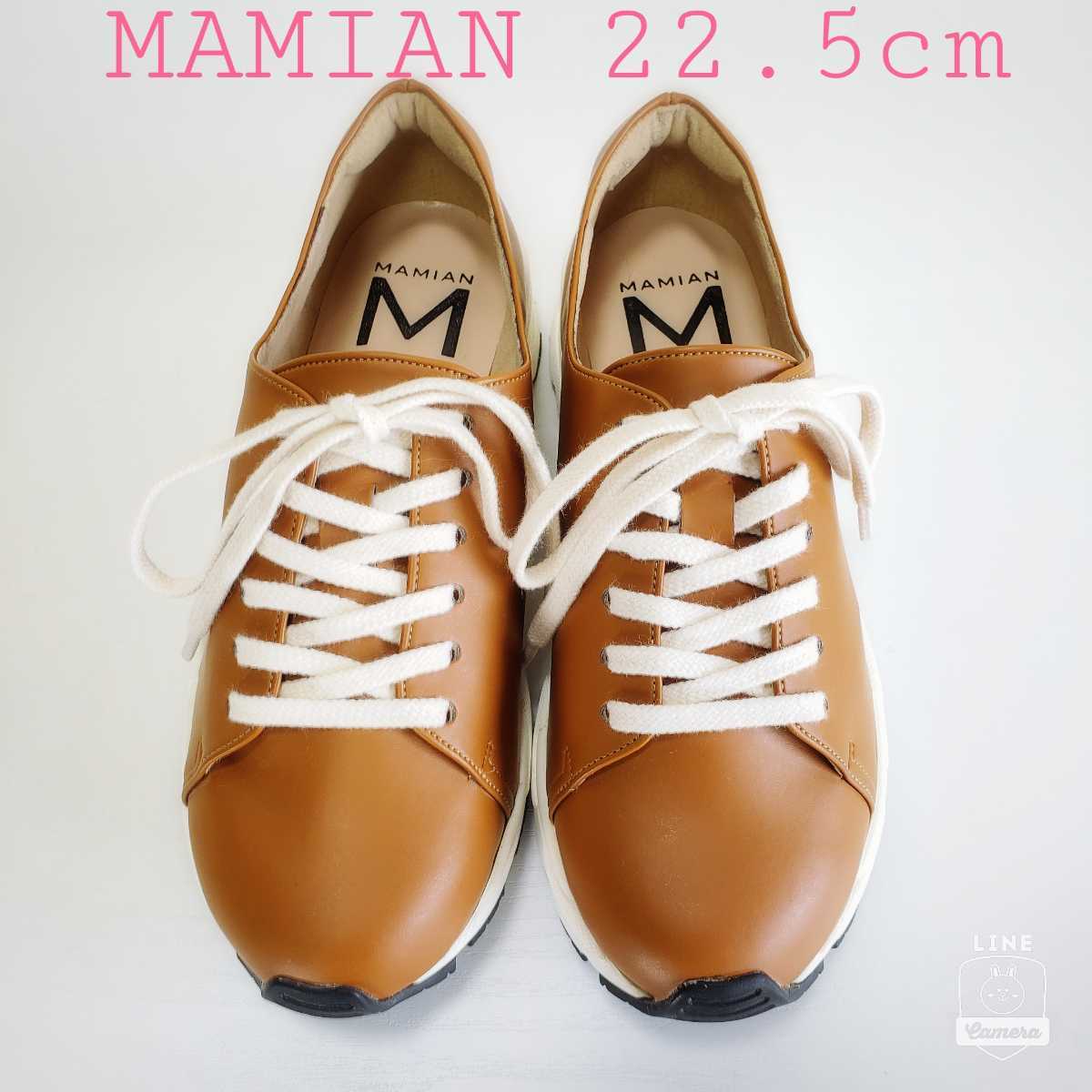 綺麗 MAMIAN マミアン 厚底 レザースニーカー/シューズ/靴(22 5cm