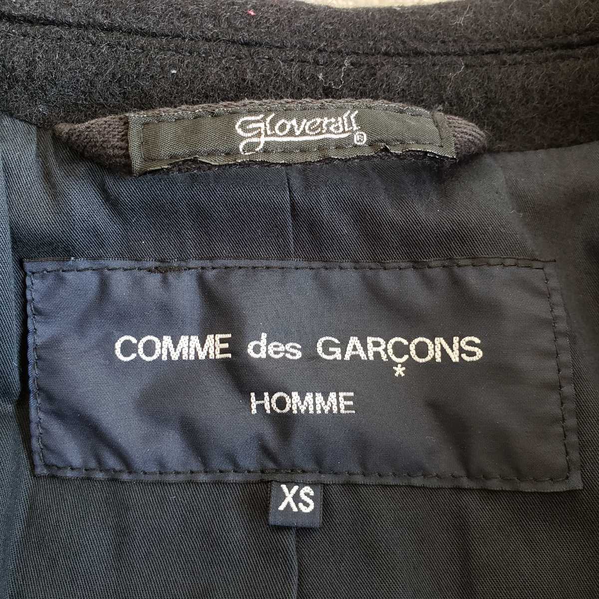 美品◆AD2012 COMME des GARCONS HOMME × Gloverall コムデギャルソンオム×グローバーオール  Pコート/HJ-C002(XS)黒/ブラック