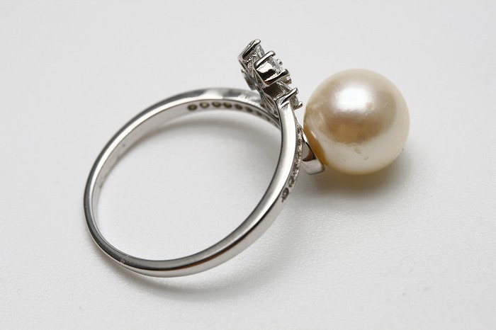 アコヤ真珠パールリング【指輪】　8.5-9.0mm　ホワイトカラー　シルバー製_画像5