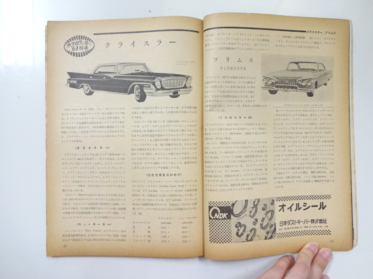 E3G 自動車ジュニア/1961-1/クライスラー　プリムス_画像3