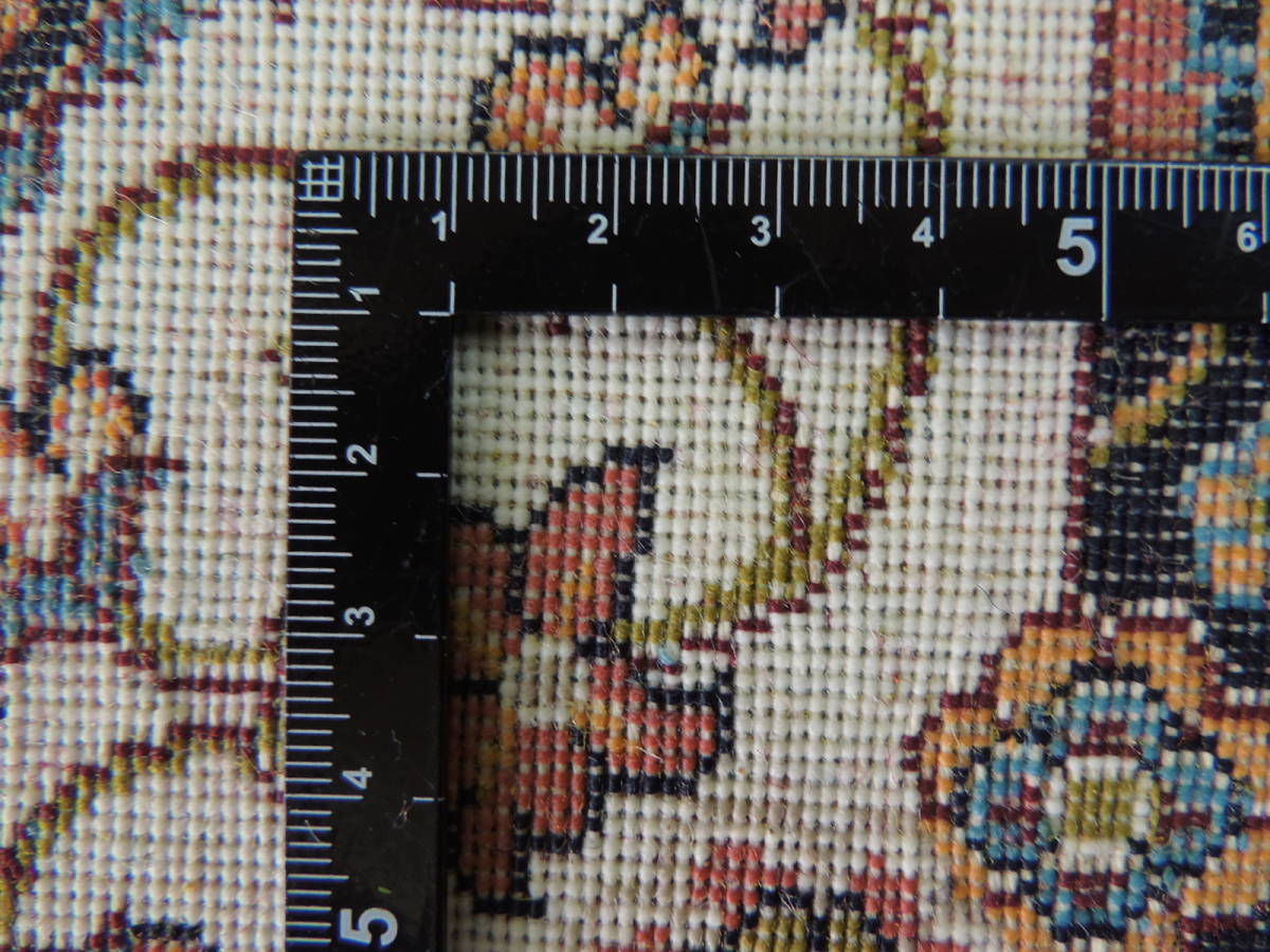 ペルシャ絨毯 玄関マット 120cm×80cm カーペット ラグ 63万ノット 高密度 ウィルトン 機械織り ペルシャ絨毯の本場 イラン産 本物保証 g34