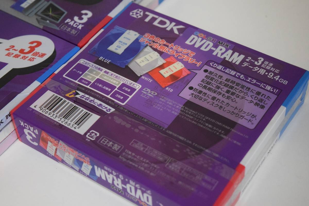 L567D06☆ TDK DVD-RAMデータ用9.4GB/両面ディスク/3PACK(3セット)