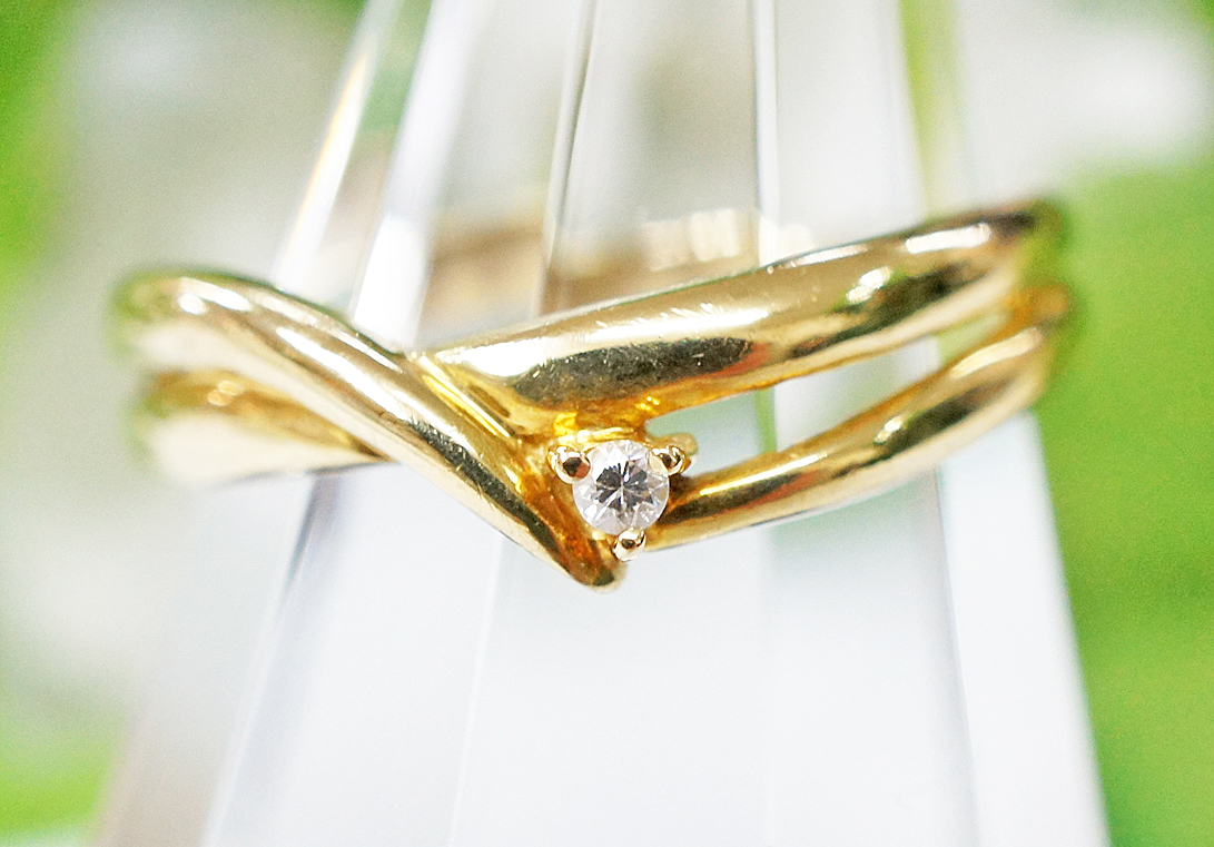 K18 ダイヤ ダイヤモンド 0.01ct リング 2.41g サイズ「10」 J.PRESS 【ダイアモンド】【ゴールド】【送料無料】
