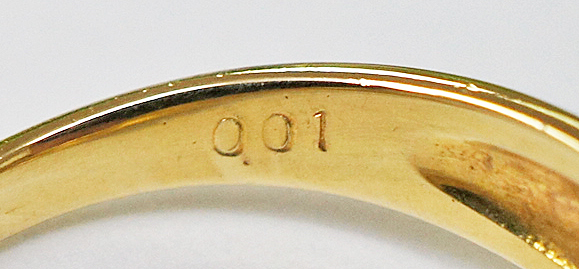 K18 ダイヤ ダイヤモンド 0.01ct リング 2.41g サイズ「10」 J.PRESS 【ダイアモンド】【ゴールド】【送料無料】 8