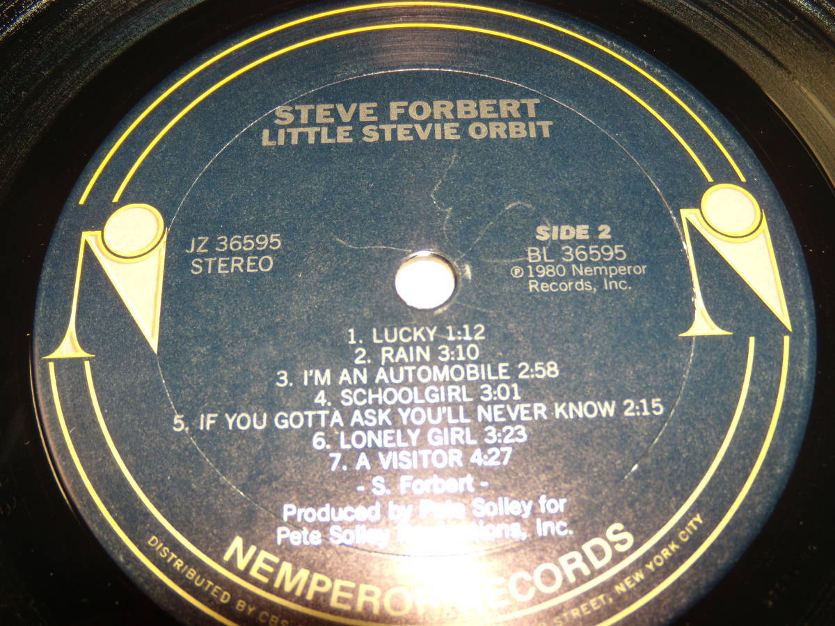 Steve　forbert　　Little・Stevie・Orbit　米国盤　JZ36595_画像7