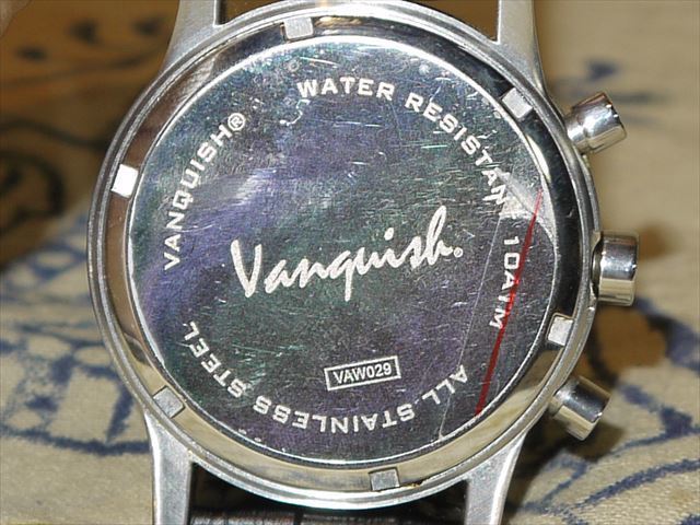 VANQUISH SPLENDOR クロノグラフウォッチ◆クォーツ腕時計/アナログ/VAW029/ヴァンキッシュ/クロノグラフ/メンズ/電池切れ_画像6
