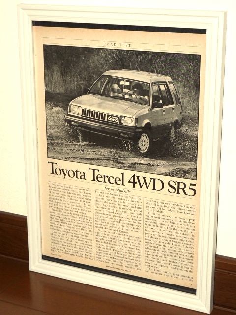 1983 year USA foreign book magazine chronicle . frame goods Toyota Tercel 4WD SR5 Toyota Tercell (A4size) / for searching store garage display signboard equipment ornament miscellaneous goods 